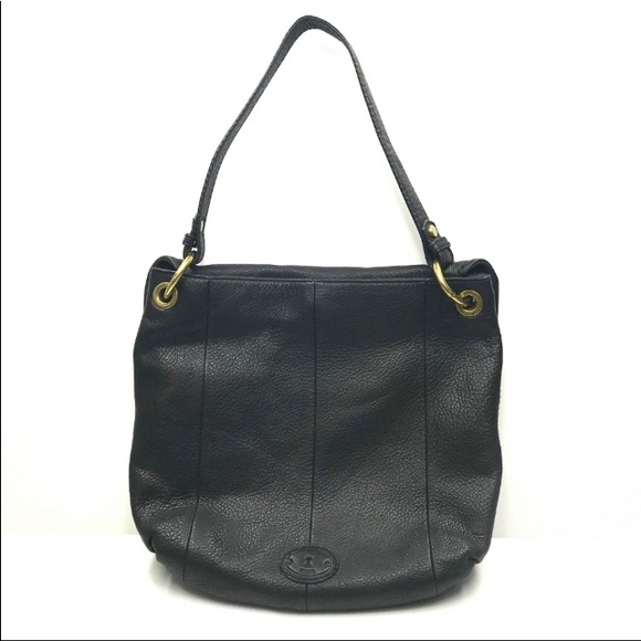 Fossil slim shoulder bag black leather - Picture 4 of 8